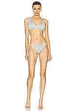 Bond Eye Scout Crop Bikini Top in Chrome Shimmer, view 4, click to view large image.