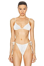 Bond Eye Luana Triangle Bikini Top in Coconut Milk, view 1, click to view large image.