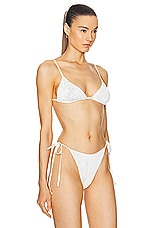 Bond Eye Luana Triangle Bikini Top in Coconut Milk, view 2, click to view large image.