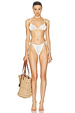 Bond Eye Luana Triangle Bikini Top in Coconut Milk, view 4, click to view large image.