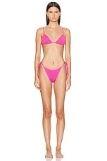 Bond Eye Luana Triangle Bikini Top in Wildberry, view 4, click to view large image.