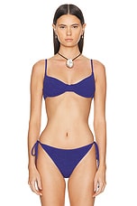 Bond Eye Gracie Balconette Bikini Top in Sapphire Animalia, view 1, click to view large image.