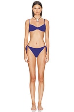Bond Eye Gracie Balconette Bikini Top in Sapphire Animalia, view 4, click to view large image.