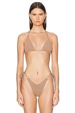 Bond Eye Ring Ingrid Triangle Bikini Top in Hazelnut, view 1, click to view large image.