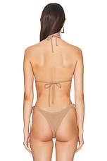 Bond Eye Ring Ingrid Triangle Bikini Top in Hazelnut, view 3, click to view large image.