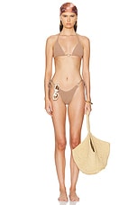 Bond Eye Ring Ingrid Triangle Bikini Top in Hazelnut, view 4, click to view large image.