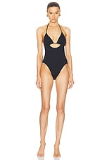 Bond Eye By Georgia Fowler Folwer One Piece Swimsuit in Black Tiger, view 1, click to view large image.