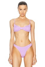 Bond Eye Gracie Balconette Bikini Top in Lilac Shimmer, view 1, click to view large image.