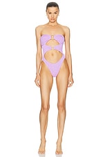 Bond Eye Lana One Piece Swimsuit in Lilac Shimmer, view 1, click to view large image.