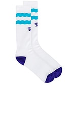 BOTTER x Reebok Socks in Aqua Blue, view 1, click to view large image.