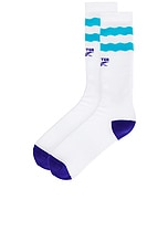BOTTER x Reebok Socks in Aqua Blue, view 2, click to view large image.