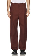 BOTTER Classic Trousers With Pleat in Red Check, view 4, click to view large image.