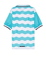 BOTTER x Reebok Short Sleeve Polo in Scuba Pop & White, view 2, click to view large image.