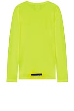 BOTTER x Reebok Long Sleeve Active Tee in Acid Yellow, view 2, click to view large image.