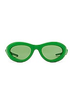 Bottega Veneta BV1162S Sunglasses in Solid Green, view 1, click to view large image.