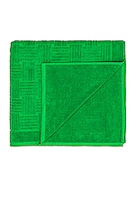 Bottega Veneta Big Square Towel in Grass, view 2, click to view large image.