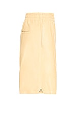 Bottega Veneta Smooth Nappa Shorts in Butter, view 3, click to view large image.