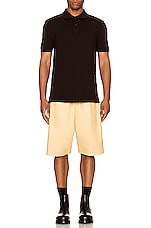Bottega Veneta Smooth Nappa Shorts in Butter, view 5, click to view large image.