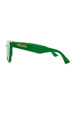 Bottega Veneta Classic Ribbon Sunglasses in Green, view 3, click to view large image.