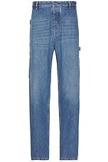 Bottega Veneta New Eco Wash Trousers in Mid Blue, view 1, click to view large image.