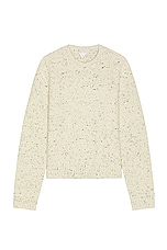 Bottega Veneta Multistitch Graphic Sweater in Dove, view 1, click to view large image.