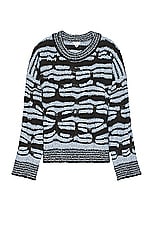 Bottega Veneta Distorted Stripes Sweater in Admiral & Fondant, view 1, click to view large image.