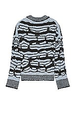 Bottega Veneta Distorted Stripes Sweater in Admiral & Fondant, view 2, click to view large image.