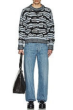 Bottega Veneta Distorted Stripes Sweater in Admiral & Fondant, view 4, click to view large image.