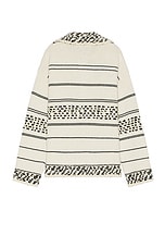 Bottega Veneta Mw Textured Stripe Knit Sweater in Multico Seasalt, view 2, click to view large image.