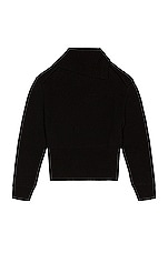 Bottega Veneta Double Face Shetland Sweater in Black, view 2, click to view large image.