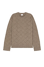 Bottega Veneta Intreccio 3d Knit Sweater in Riverbed, view 1, click to view large image.