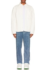 Bottega Veneta V Pocket Overshirt Jacket in Chalk, view 4, click to view large image.