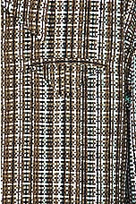 Bottega Veneta Check Kimono Blouson in Black, Brown, & Mint, view 3, click to view large image.