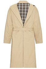 Bottega Veneta Light Cotton Twill Trench in Desert Taupe, view 3, click to view large image.
