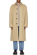 Bottega Veneta Light Cotton Twill Trench in Desert Taupe, view 5, click to view large image.