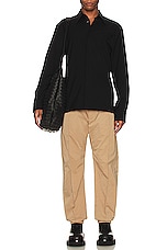 Bottega Veneta Tech Nylon Trousers in Sesame, view 6, click to view large image.