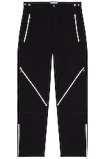 Bottega Veneta Light Cotton Canvas Trouser in Black, view 1, click to view large image.