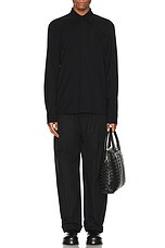 Bottega Veneta Wool Shirt in Black, view 4, click to view large image.