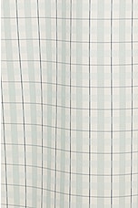 Bottega Veneta Check Printed Nubuck Shirt in White, Grey, & Mint, view 3, click to view large image.