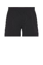 Bottega Veneta Intreccio Swim Shorts in Black, view 2, click to view large image.