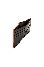 Bottega Veneta Cassette Bi Fold Wallet in Dark Green & Orange, view 5, click to view large image.