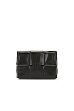Bottega Veneta Candy Cassette Bag in Dark Green & Silver, view 2, click to view large image.