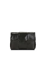 Bottega Veneta Candy Cassette Bag in Dark Green & Silver, view 3, click to view large image.