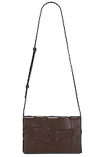 Bottega Veneta Medium Cassette Urban Leather Wave in Light Brown & Silver, view 1, click to view large image.
