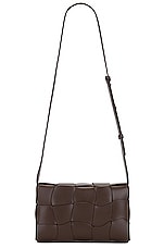 Bottega Veneta Medium Cassette Urban Leather Wave in Light Brown & Silver, view 2, click to view large image.