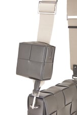 Bottega Veneta Cassette On Strap Bag in Light Graphite, view 6, click to view large image.