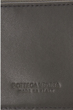 Bottega Veneta Cassette Zipped Card Case in Light Graphite, view 5, click to view large image.
