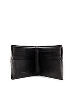 Bottega Veneta Urban Leather Billfold Wallet in Black & Silver, view 4, click to view large image.