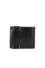 Bottega Veneta Portafoglio Bi-Fold Wallet in Parakeet & Black, view 2, click to view large image.