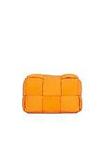 Bottega Veneta Borsa Belt Bag in Tangerine & Silver, view 2, click to view large image.